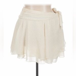 Aerie Chiffon Wrap Cream Skirt